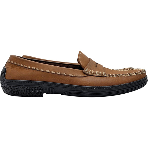Italian Leather Dooney & Bourke Penny Loafers Mens 8.5 Brown Made in Italy main image 12